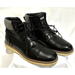 Steve Madden Men's sz 12 Dress Chukka Ankle Boots Lace &‎ Zip Black Work Capsule